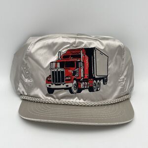 Vintage Independent Trucker Semi Trucking Satin Snapback Hat Cap - NEW OLD STOCK